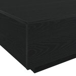 Table basse vidaXL avec lumières LED Chêne noir 80x80x31 cm