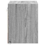 vidaXL Table de chevet murale avec lumières LED sonoma gris