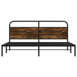 vidaXL Cadre de lit en métal sans matelas chêne fumé 180x200 cm