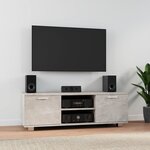 vidaXL Meuble TV Gris béton 120x40 5x35 cm Bois d'ingénierie