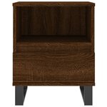 vidaXL Tables de chevet 2 Pièces chêne marron 40x35x50 cm bois ingénierie
