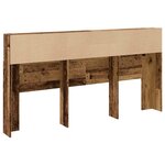 vidaXL Armoire de tête de lit vieux bois 200x19x103 5 cm