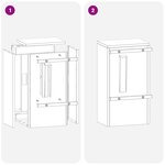 vidaXL boîte aux lettres Anthracite 30 x 23 x 55 cm Acier