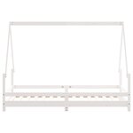 vidaXL Cadre de lit pour enfants blanc 90x190 cm bois de pin massif