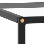 vidaXL Table basse Noir avec verre trempé 60x60x35 cm