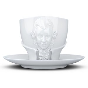 Tasse Wolfgang Amadeus Mozart avec sous tasse en porcelaine