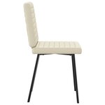 vidaXL Chaises à manger lot de 6 crème similicuir