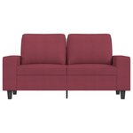 vidaXL Canapé à 2 places Rouge bordeaux 120 cm Tissu
