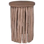vidaXL Tabouret Naturel 30 x 30 x 45 cm Bois de teck massif