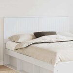 vidaXL Tête de lit avec tête de lit Blanc 160 cm Bois d'ingénierie