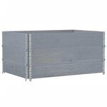 vidaXL Jardinière gris 120x80 cm bois massif de pin