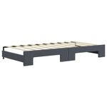 vidaXL Lit de jour avec gigogne et matelas gris foncé 90x190cm velours