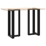 vidaXL Pieds de table de bar en forme de T  2 pièces  noir  50 x 35 x (90-91) cm  acier