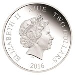 Pièce de monnaie 2 Dollars Niue 2016 1 once argent BE – Anna (La Reine des Neiges)