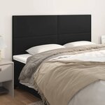 vidaXL Têtes de lit 4 Pièces Noir 100x5x78/88 cm Similicuir
