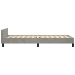 vidaXL Cadre de lit avec tête de lit Gris clair 100x200 cm Velours