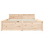 vidaXL Cadre de lit sans matelas bois massif 120x200 cm