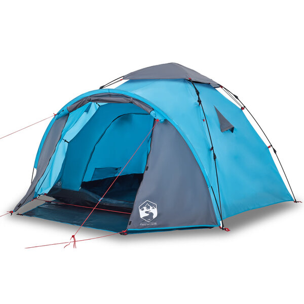 vidaXL Tente de camping à dôme 3 personnes bleu libération rapide