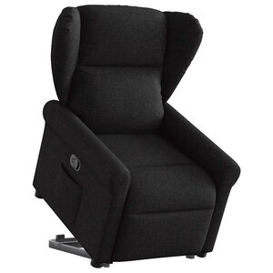 vidaXL Fauteuil inclinable noir tissu