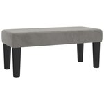 vidaXL Sommier à lattes de lit et matelas gris clair 120x190cm velours