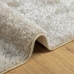 vidaXL Tapis ISTAN à poils longs aspect brillant beige 80x150 cm