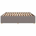 vidaXL Cadre de lit sans matelas taupe 200x200 cm tissu
