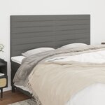 vidaXL Têtes de lit 4 Pièces Gris foncé 100x5x78/88 cm Tissu