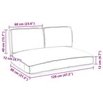 vidaXL Set de coussins de palette 3 Pièces Taupe 120 x 80 x 12 cm