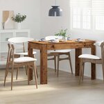 vidaXL Table à manger vieux bois 120x60x76 cm bois d'ingénierie