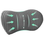 vidaXL Coussin de Dos avec oreiller Gris 47 5 x 23 x 12 cm Maille 4D