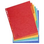 Intercalaires carte lustrée 400g 6 positions - A4 maxi Couleurs assorties EXACOMPTA