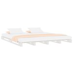 vidaXL Lit de palette sans matelas blanc bois massif
