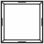 vidaXL Table basse Noir avec verre trempé 80x80x35 cm