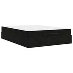 vidaXL Cadre de lit avec matelas avec matelas 2 Pièces Noir Velours
