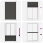 vidaXL Store plissé noir 115x200 cm largeur du tissu 114 4cm polyester