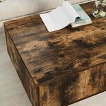 vidaXL Table basse Chêne fumé 95 x 55 x 31 cm Bois d'ingénierie