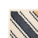 Vidaxl tapis moderne design de zigzag 140 x 200 cm marron/noir/bleu