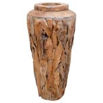 Vidaxl vase de décoration 40 x 60 cm bois de teck solide