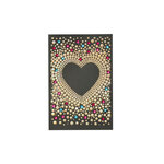 Carte saint-valentin - coeur strass dorés - draeger paris
