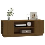 vidaXL Meuble TV Marron miel 110x35x40 5 cm Bois de pin massif