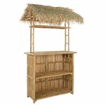 vidaXL Table de bar extérieure Naturel 115 x 95 x 215 cm Bambou