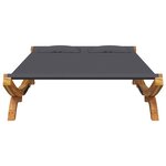 Vidaxl lit de repos d'extérieur 165x188 5x46 cm bois courbé anthracite