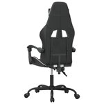 vidaXL Chaise de jeu Noir et blanc Similicuir