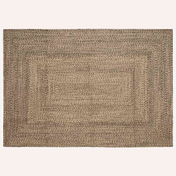 vidaXL Tapis Naturel et noir 200 x 290 cm Jute