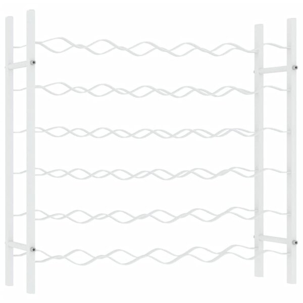 vidaXL Casier à bouteilles pour 36 bouteilles Blanc Métal