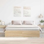 vidaXL Cadre de lit sans matelas chêne sonoma 180x200 cm