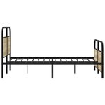 vidaXL Cadre de lit en métal sans matelas chêne sonoma 137x190 cm