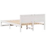 vidaXL Cadre de lit Blanc 140 x 190 cm Bois de pin massif