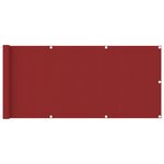 vidaXL Écran de balcon Rouge 75x400 cm PEHD