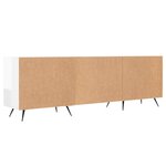 vidaXL Meuble TV blanc brillant 150x30x50 cm bois d'ingénierie